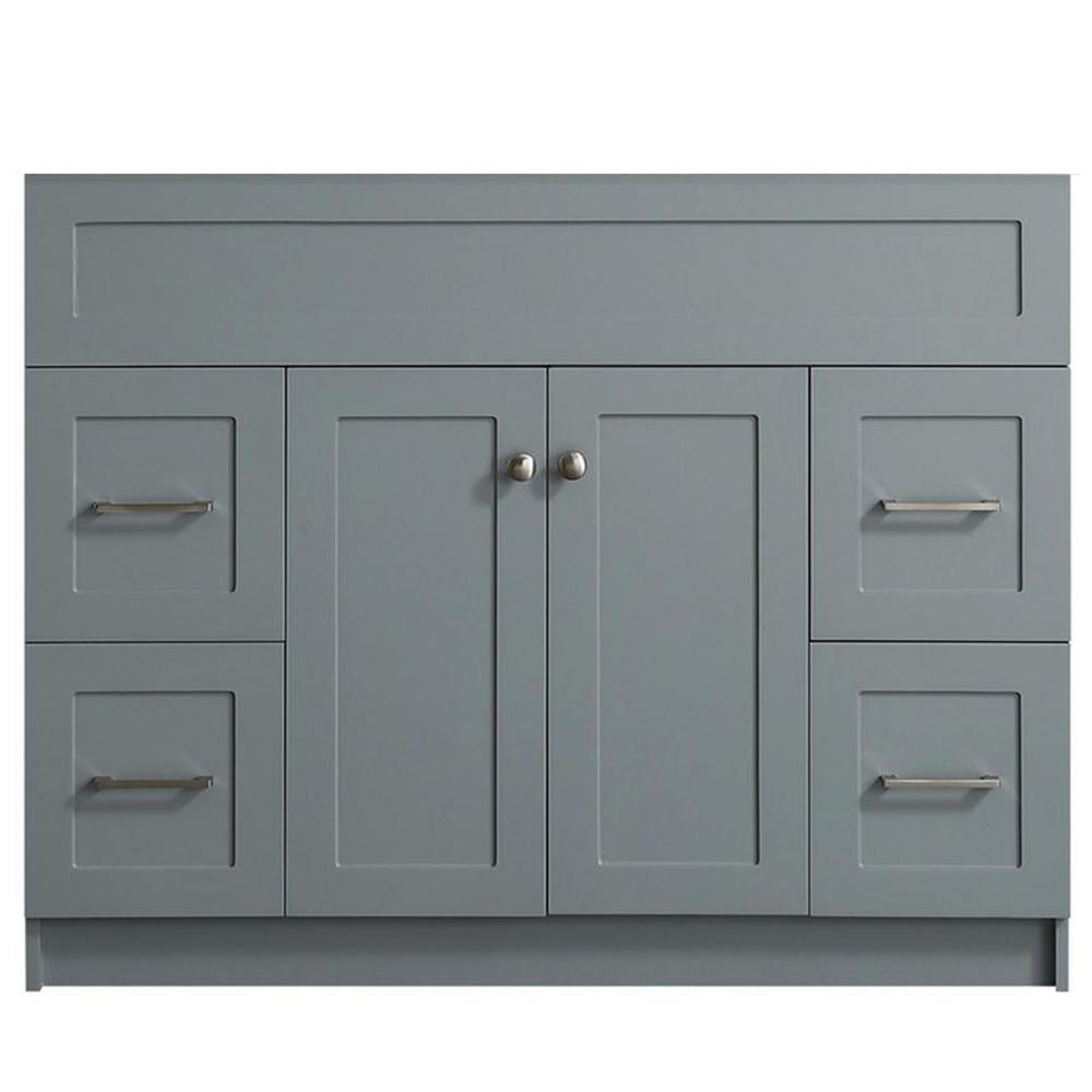 Ariel Hamlet 42 In W X 21 5 In D X 33 5 In H Bath Vanity Cabinet Only In Gray F043s Bc Gry The Home Depot