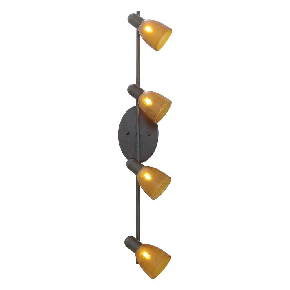 Eglo Benita 4 Head Bronze Lighting Track With Amber Shades 20514a Eglo Benita 4 Head Bronze Lighting Track With Amber Shades