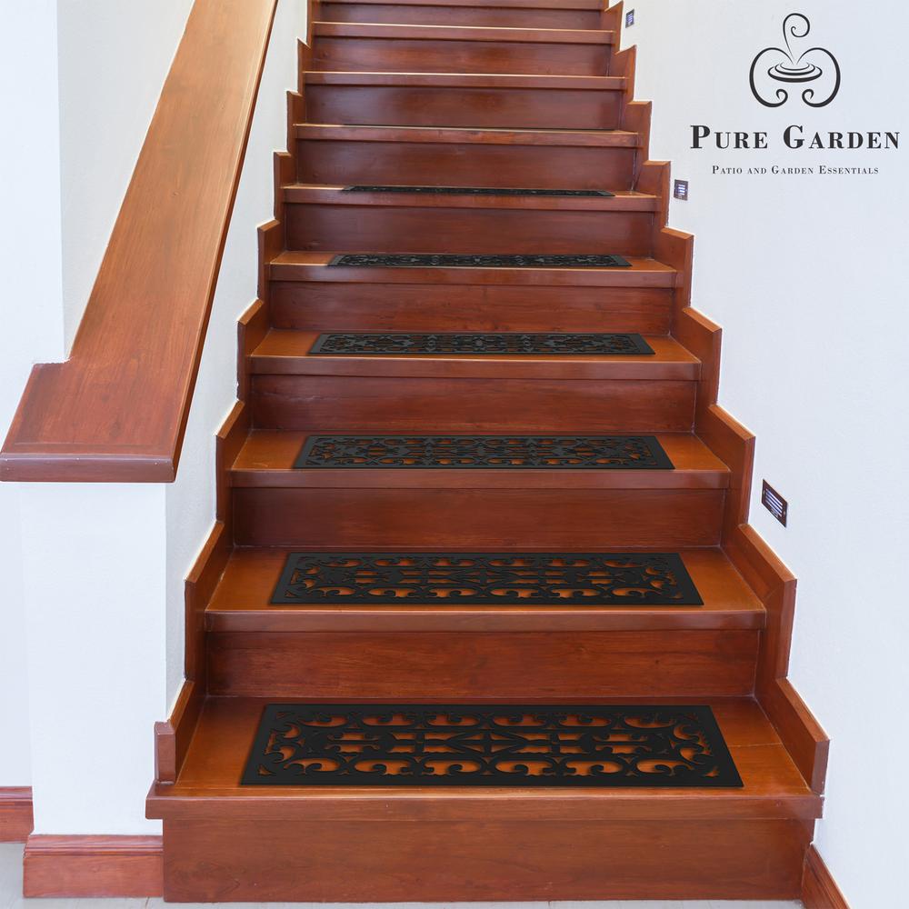 Pure Garden 0 125 In X 9 25 In X 28 In Non Slip Stair Mats With