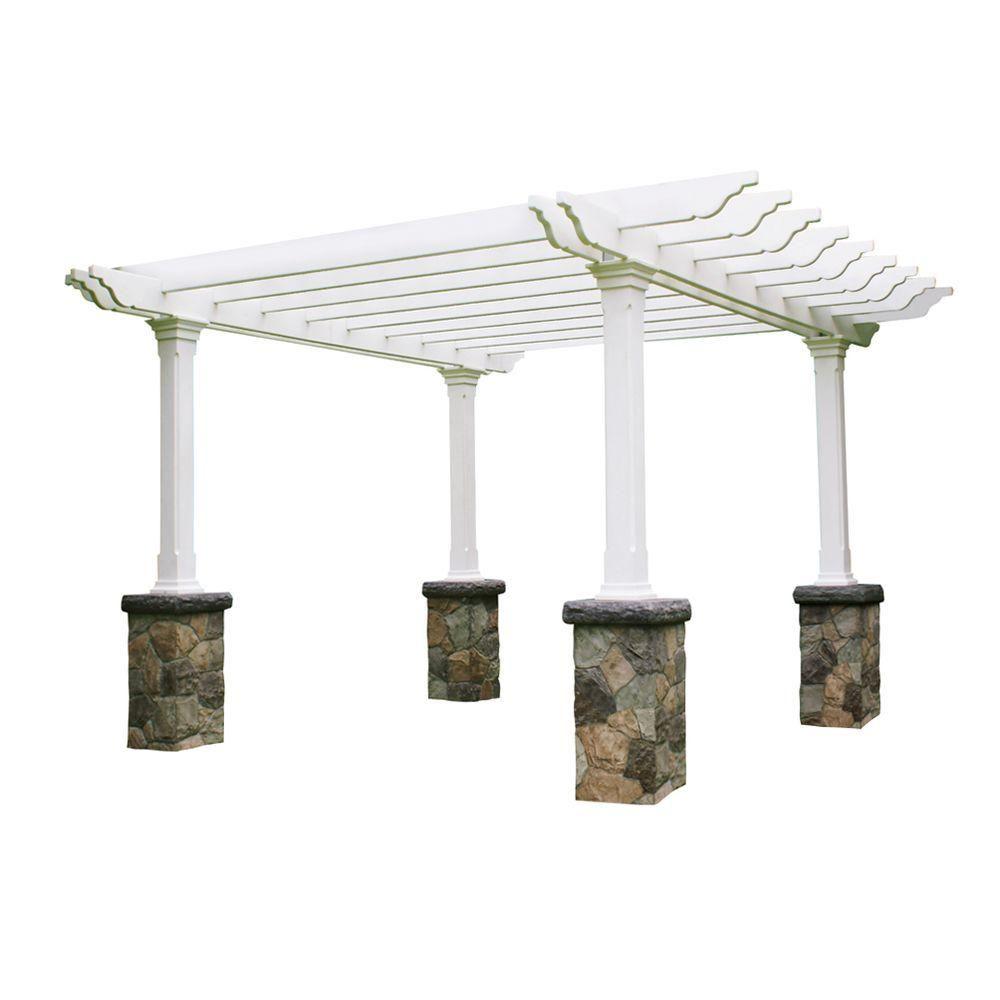 Paragon 11 ft. x 16 ft. Aluminum Pergola with The Look of Canadian Wood