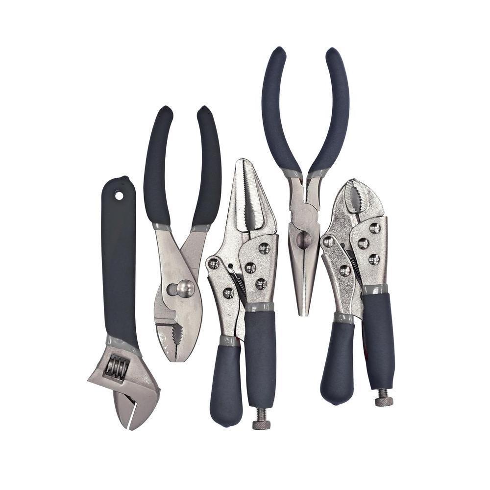 Anvil 5Piece Pliers Set with Locking PliersANVIL5PCPLOCKSET The Home Depot