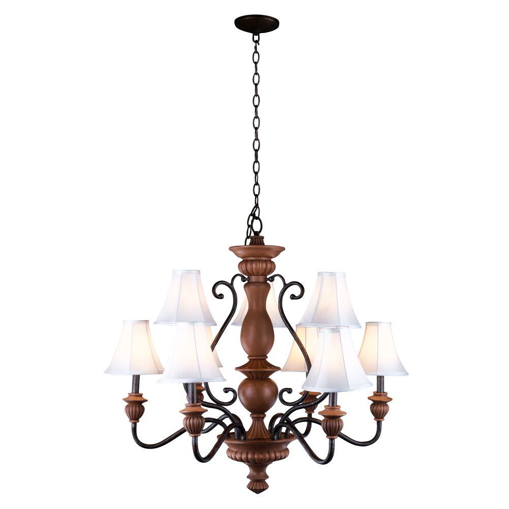 World Imports Elysia Collection 9 Light Antiqued Gold Chandelier - World Imports Chandelier World Imports Elysia Collection 9 Light Antiqued Gold Chandelier - World Imports Chandelier