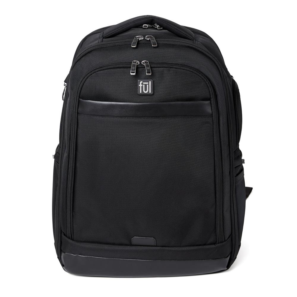 Ful Agent 17.5 in. Black Business Backpack-FLMB0007-001 - The Home Depot