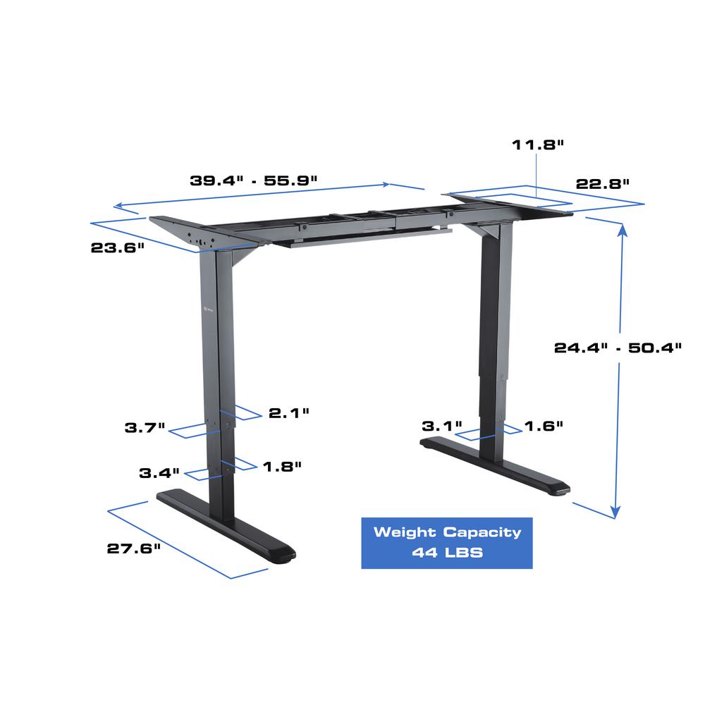 Star Ergonomics Black Electric Sit Stand Desk Frame 3 Stage