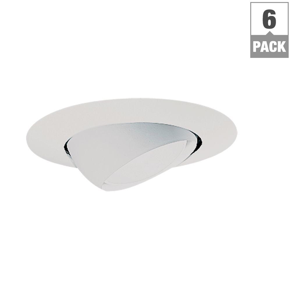 Halo 78 Series 6 In White Recessed Ceiling Light Trim With White Recessed Ceiling Light Trim With Adjule Eyeball 6