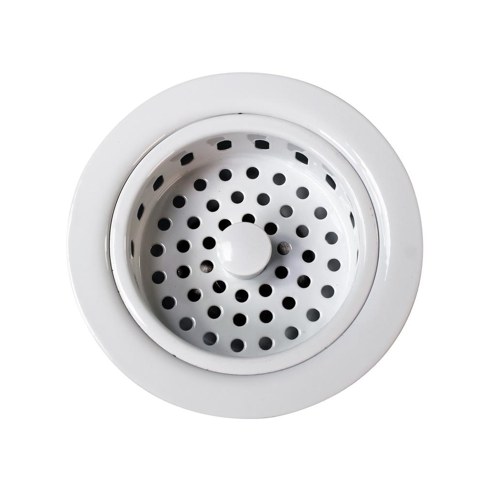 Westbrass 3-1 2 In. Post Basket Strainer In White-d214-50 - The Home Depot