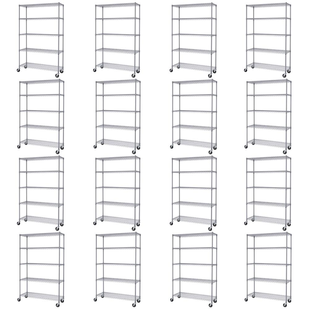 TRINITY 18 in. x 48 in. x 77 in. Gray 5Tier Outdoor Shelving Unit (16