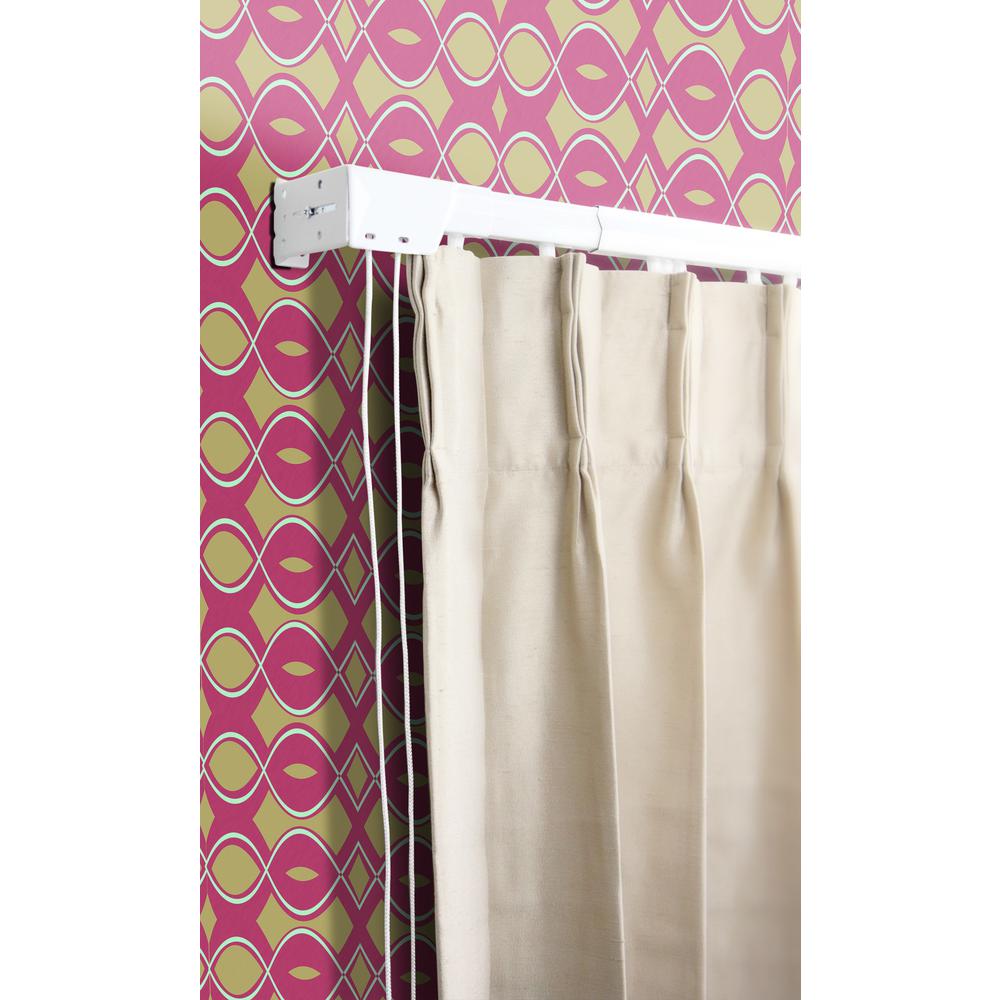 Rod Desyne Double Traverse Rod 84156 in. Center Open CordDraw Pinch