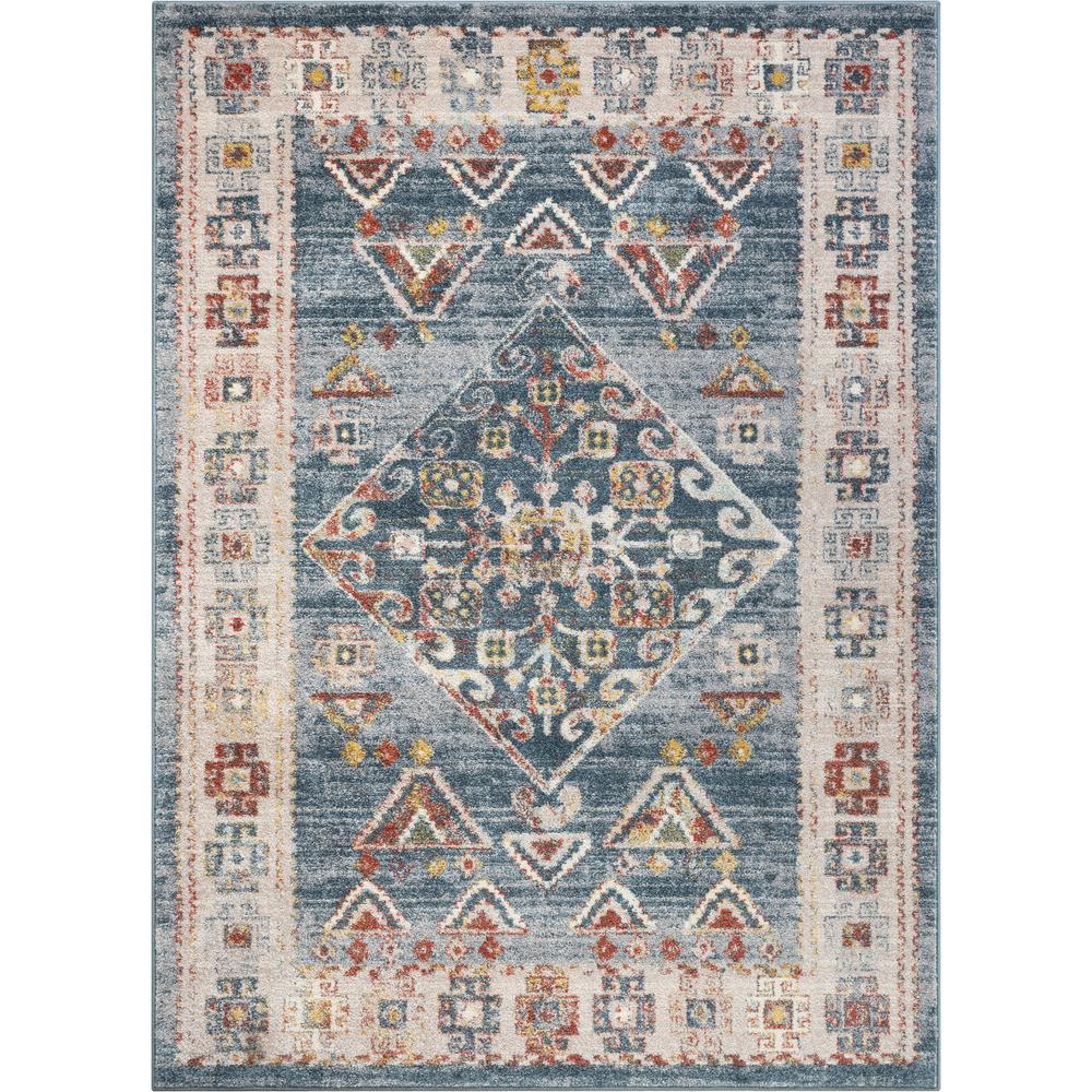 Well Woven Sydney Keeva Blue Vintage Southwestern Tribal 7 Ft 10