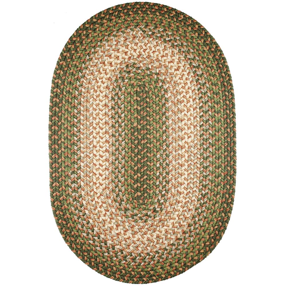 Rhody Rug Ombre Herb Garden 5 Ft X 8 Oval Indoor Outdoor Braided Area