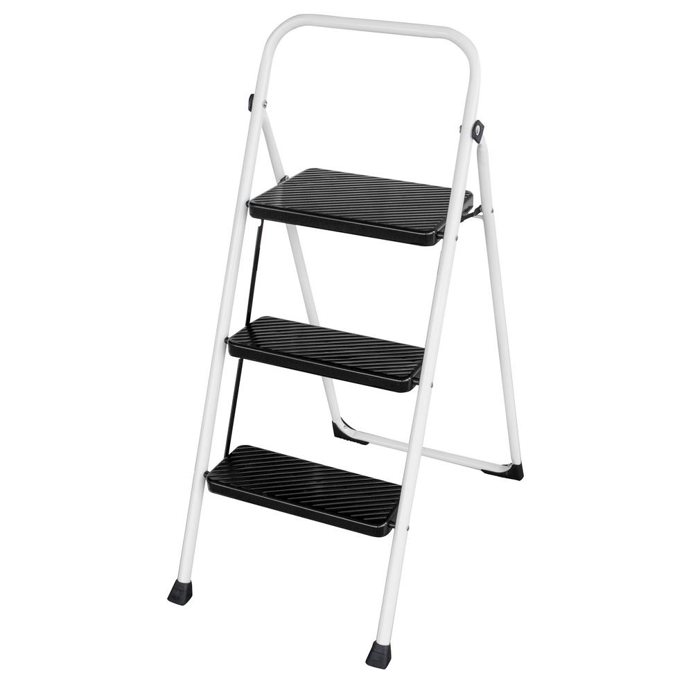 3-Step Metal Folding Utility Step Ladder