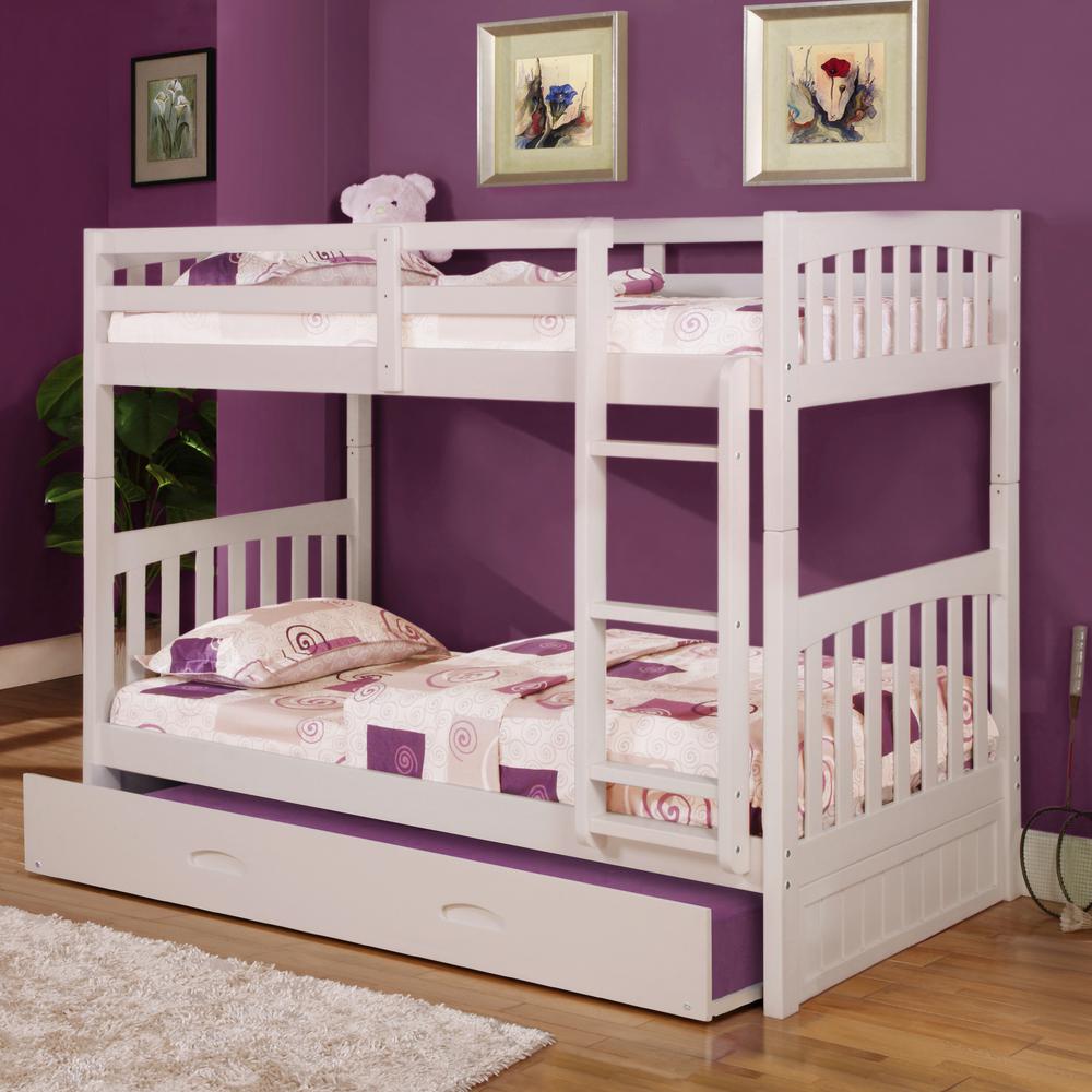 double deck bed with pull out