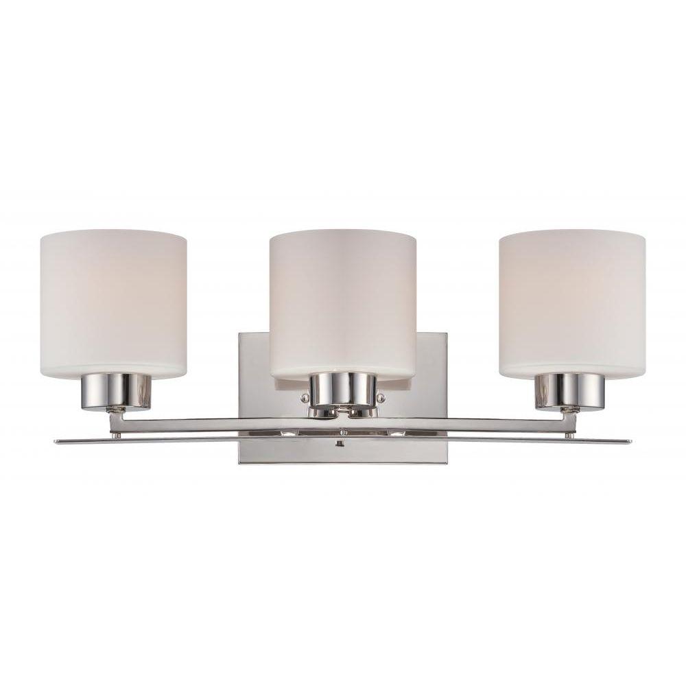 Luminance Ledbury 3Light Bright Satin Nickel Vanity LightF315380