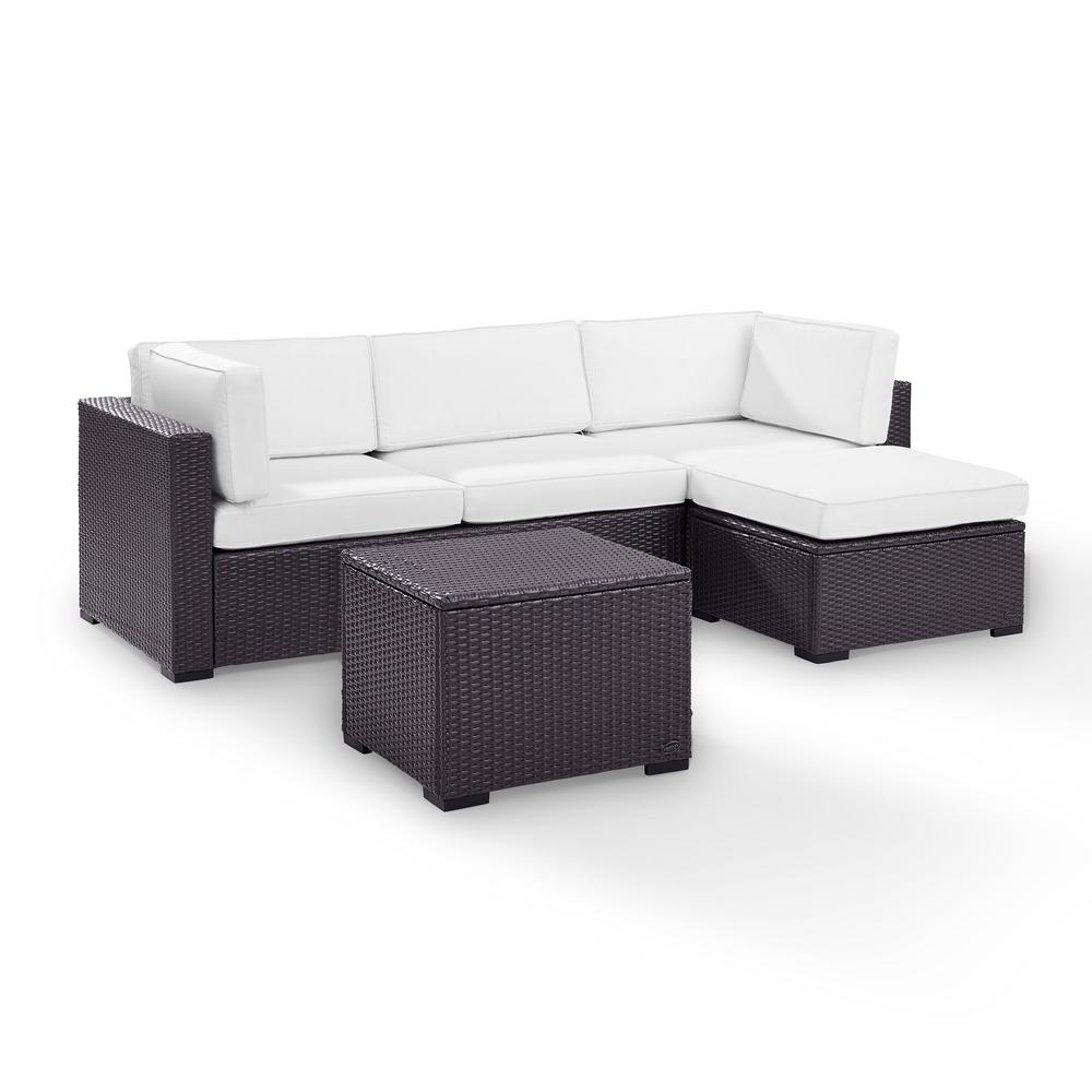 Crosley Biscayne 4 Piece Wicker Outdoor Sectional Set With White Cushions Ko70105br Wh The Home Depot - White Wicker Sectional Patio Furniture Crosley Biscayne 4 Piece Wicker Outdoor Sectional Set With White Cushions Ko70105br Wh The Home Depot - White Wicker Sectional Patio Furniture