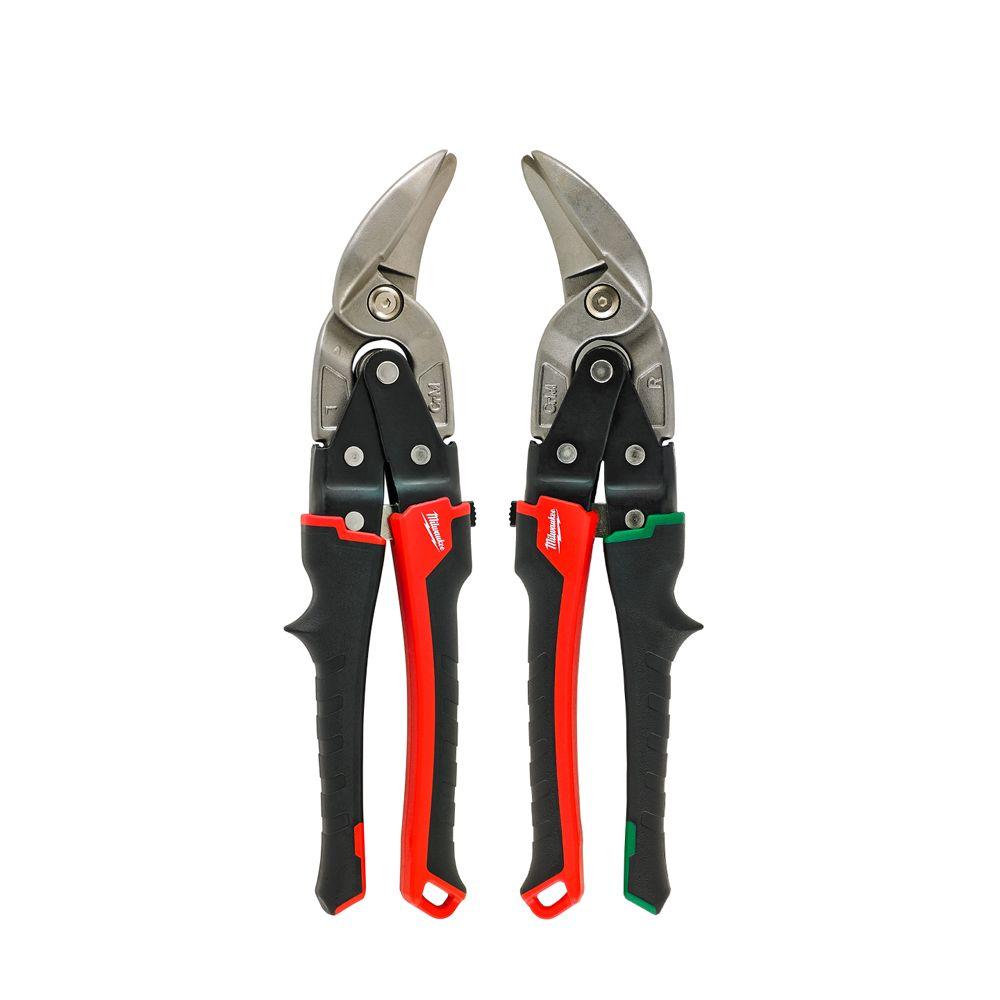 Milwaukee Offset Snips Set (2-Piece)-48-22-4023 - The Home Depot