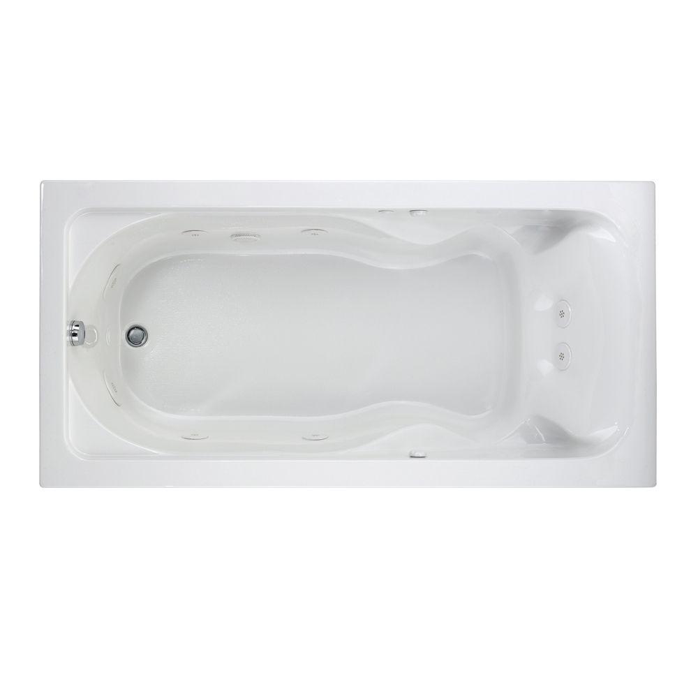 Lifetime Cadet Everclean 72 In X 36 In Whirlpool Tub With Reversible Drain In White