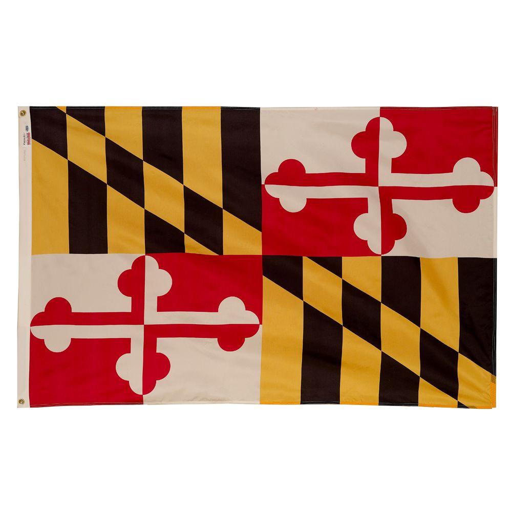 Valley Flag 3 ft. x 5 ft. Nylon Maryland State FlagMD3 The