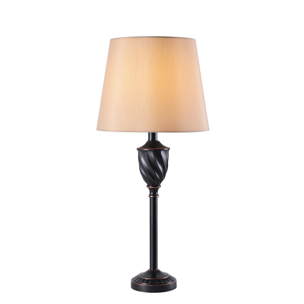 Kenroy Home Torque 27 In Oil Rubbed Bronze Table Lamp With Gold Oil Rubbed Bronze Table Lamp With Gold Tapered Drum Shade