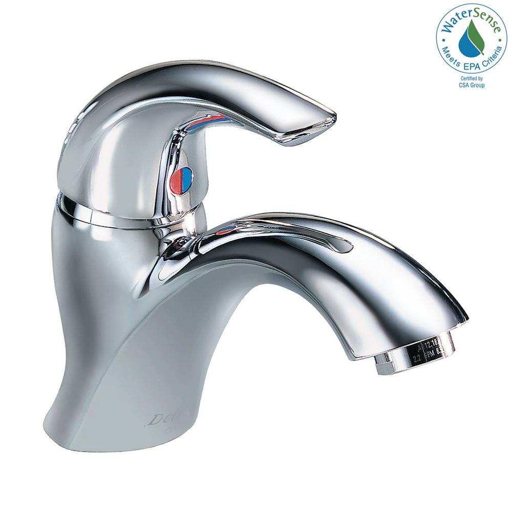 Delta Commercial Single Hole Single Handle Bathroom Faucet In