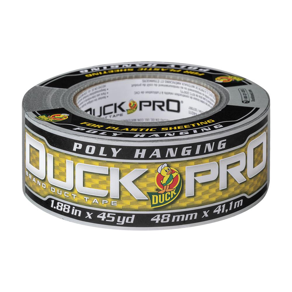 Duck Pro 1.88 in. x 45 yds. Silver Poly Hanging Duct Tape286263 The