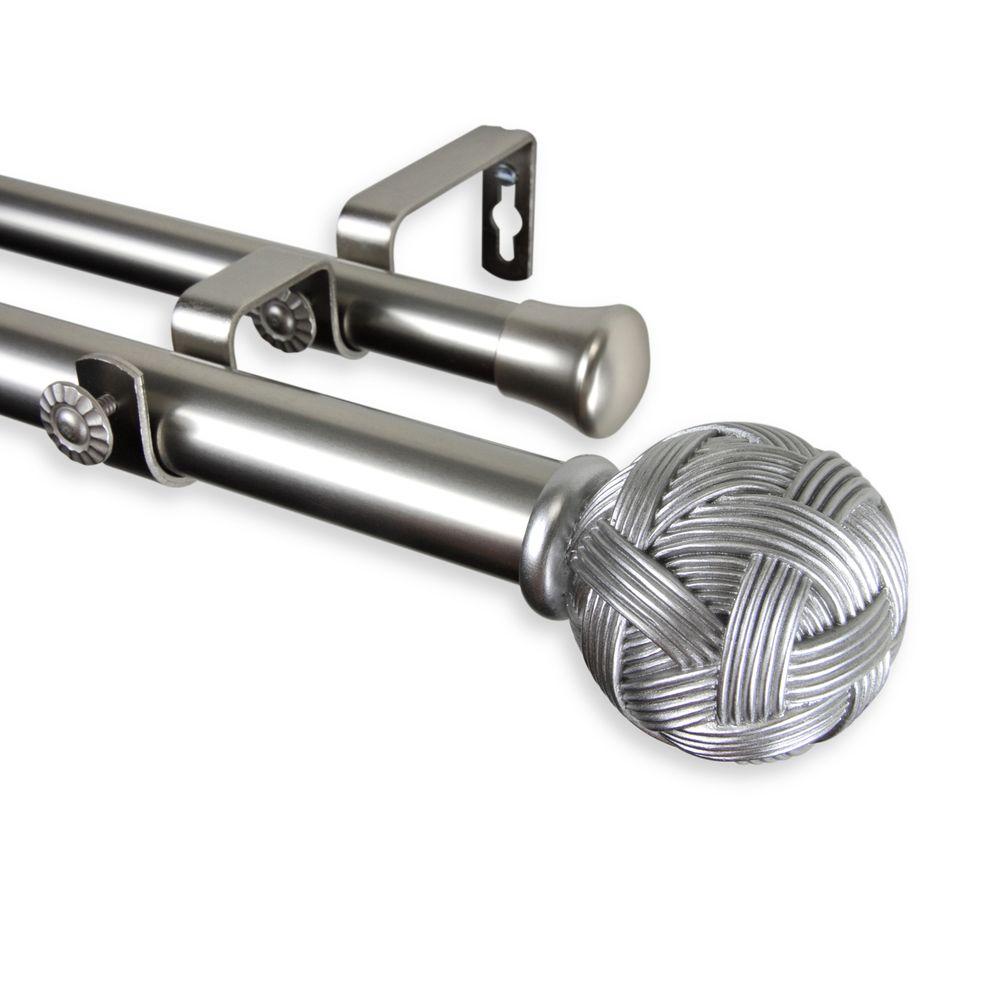 Rod Desyne 48 In 84 In Telescoping 1 In Double Curtain Rod