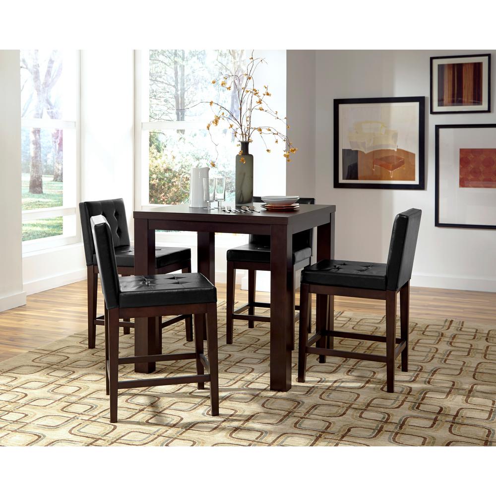 Progressive Furniture Athena Dark Chocolate Counter Square Dining Table P109d 16 The Home Depot