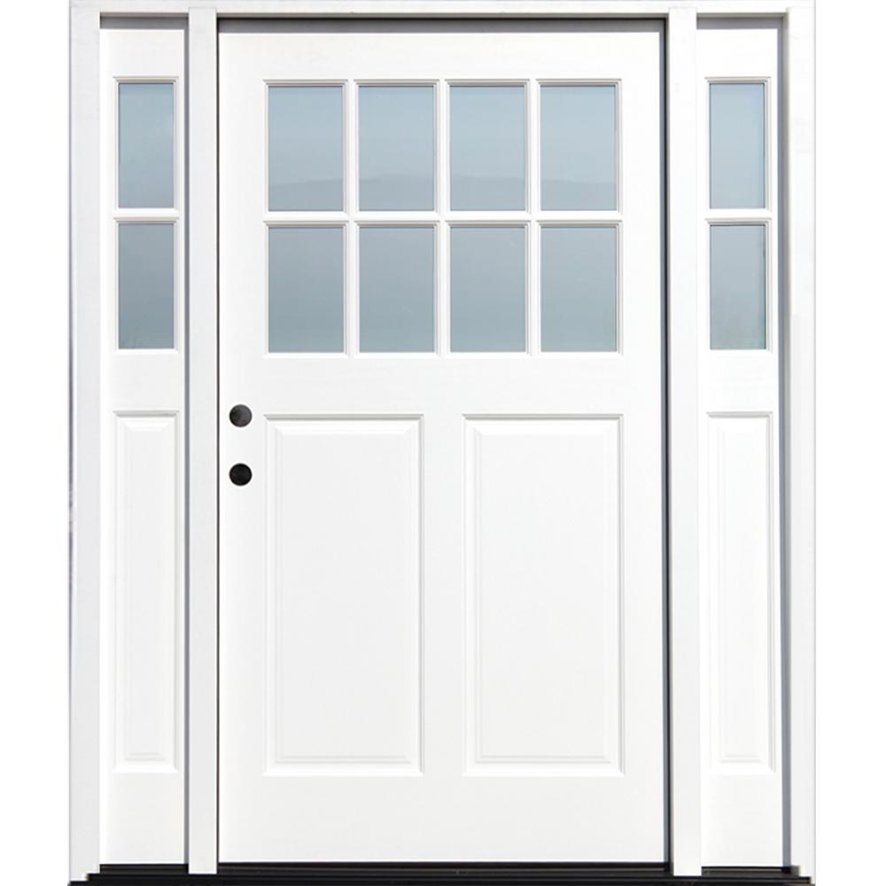 Pacific Entries Cottage 42 in. x 80 in. White Right Hand Inswing Clear