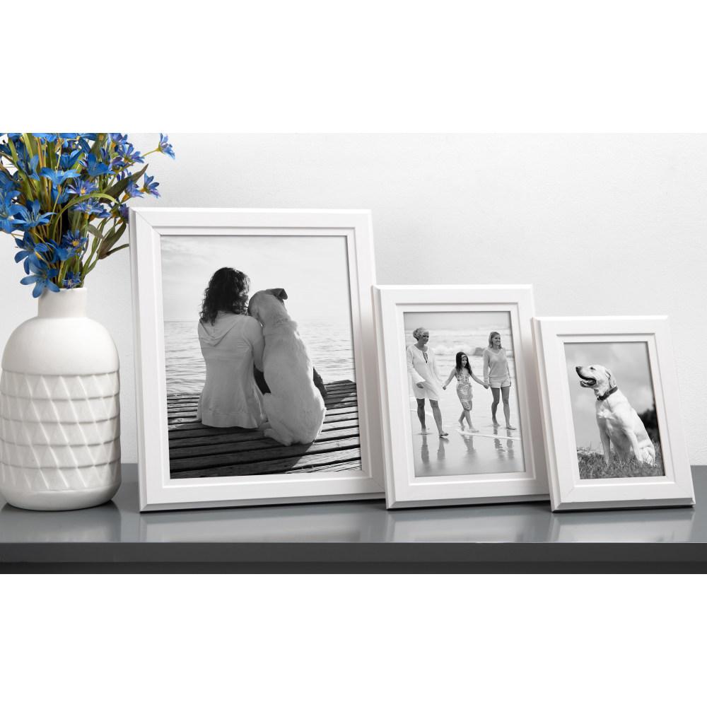 Designovation Kieva 5 In X 7 White Picture Frame Set