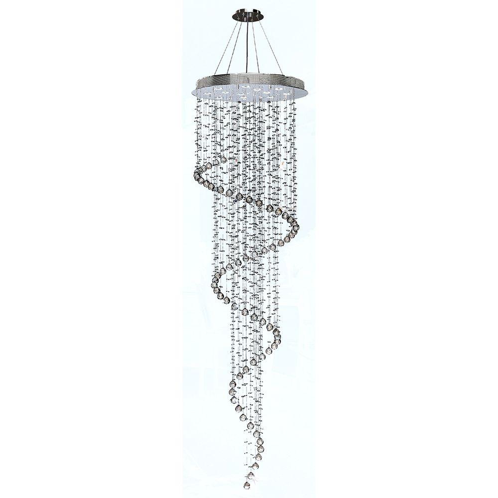 Worldwide Lighting Helix 12 Light Polished Chrome Chandelier With Worldwide Lighting Helix 12 Light Polished Chrome Chandelier With Clear Crystal