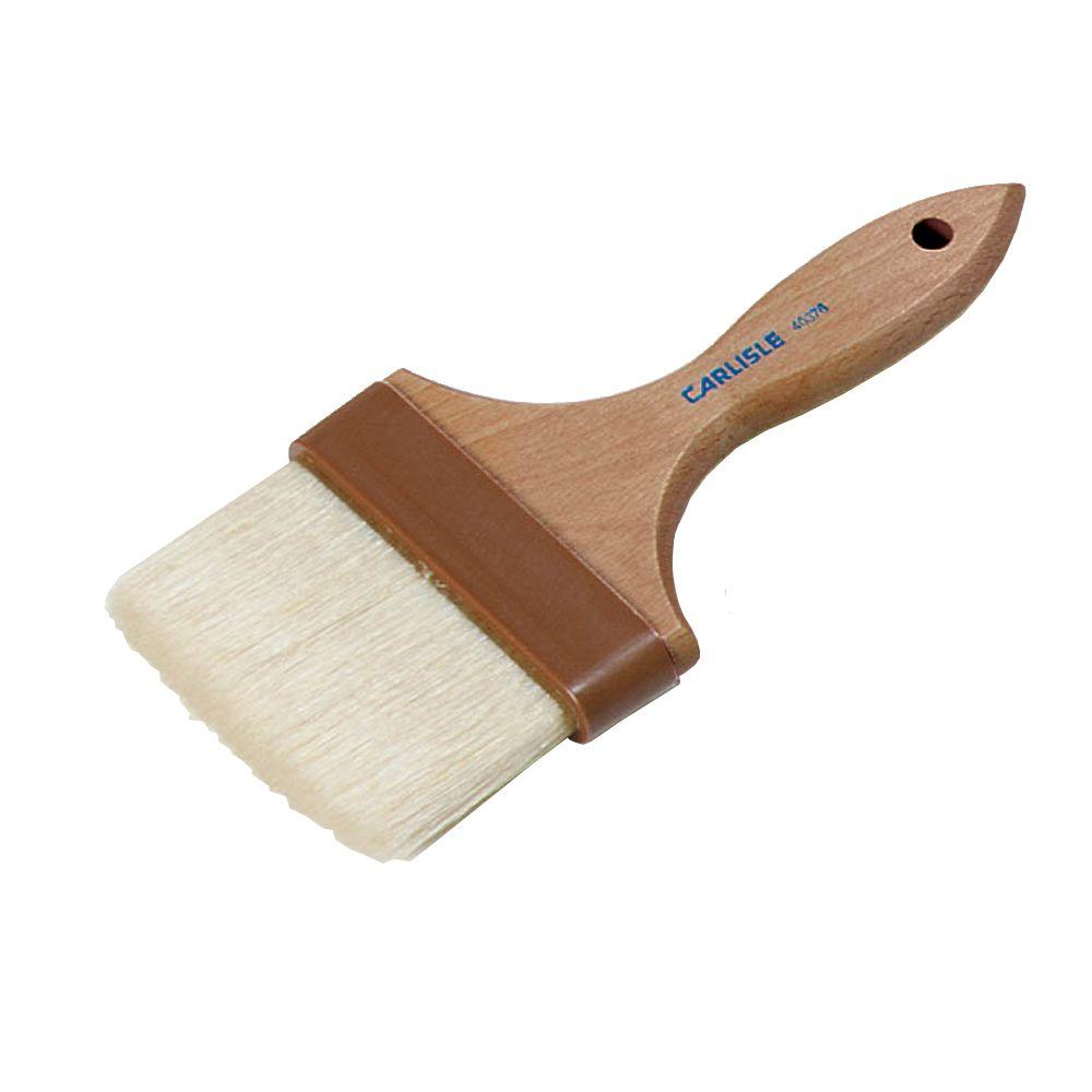 Carlisle 4 inch Flat Wide Boar Basting Scrub Brush (Case of 12) by Carlisle