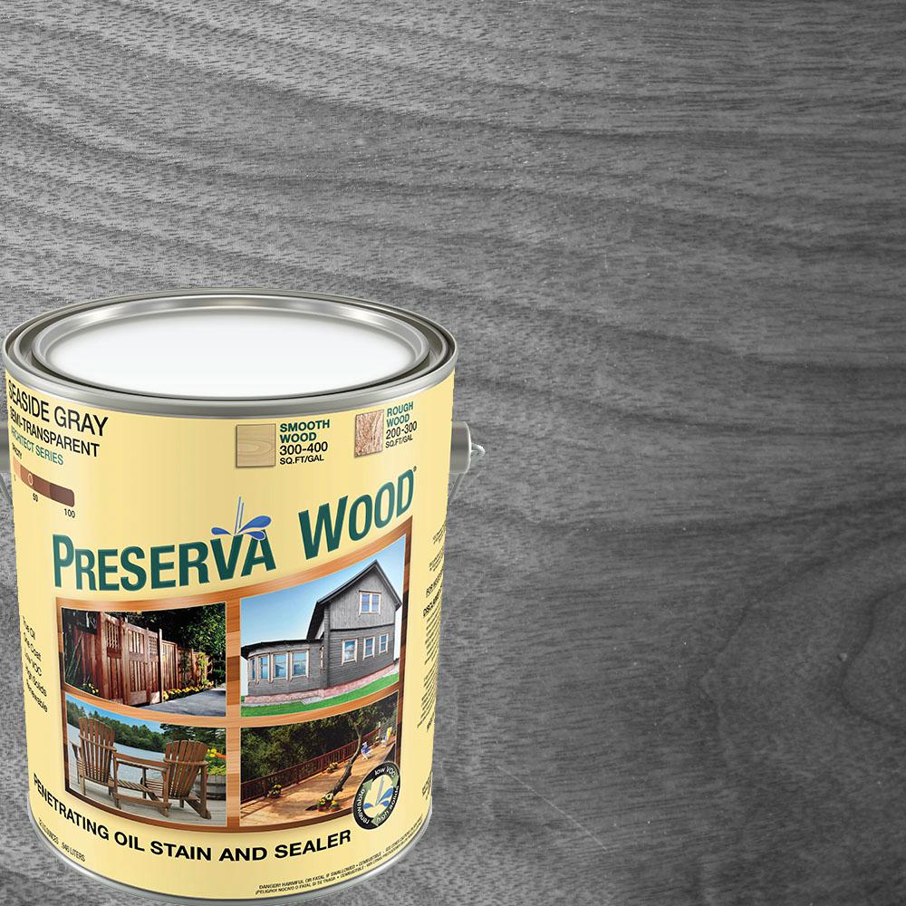 Preserva Wood 1 gal. Driftwood Gray SemiSolid Exterior