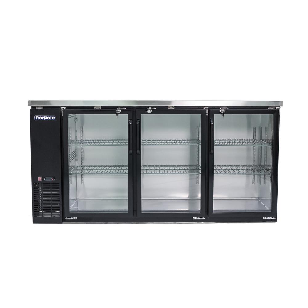 black norpole commercial refrigerators npgb 72 64_1000