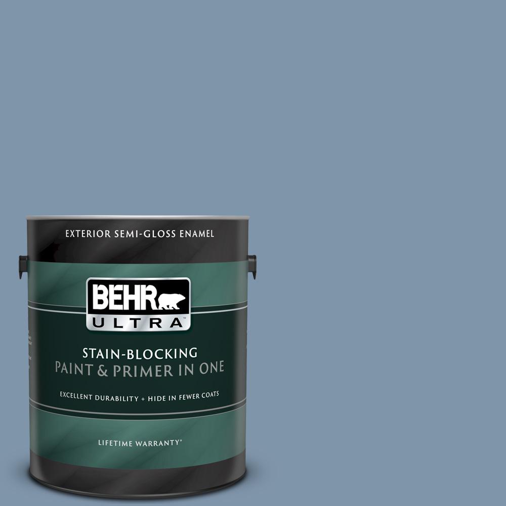 BEHR ULTRA 1 gal. 560F5 Bleached Denim SemiGloss Enamel Exterior