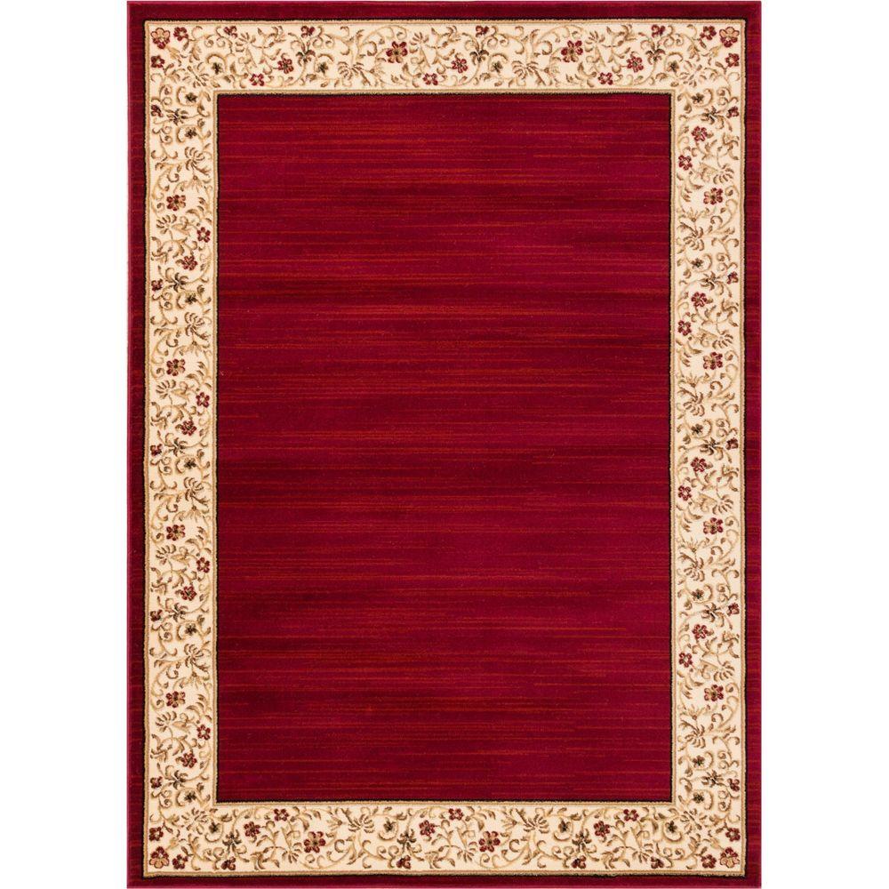Well Woven Barclay Terrazzo Red 8 Ft X 10 Transitional Border Area Rug