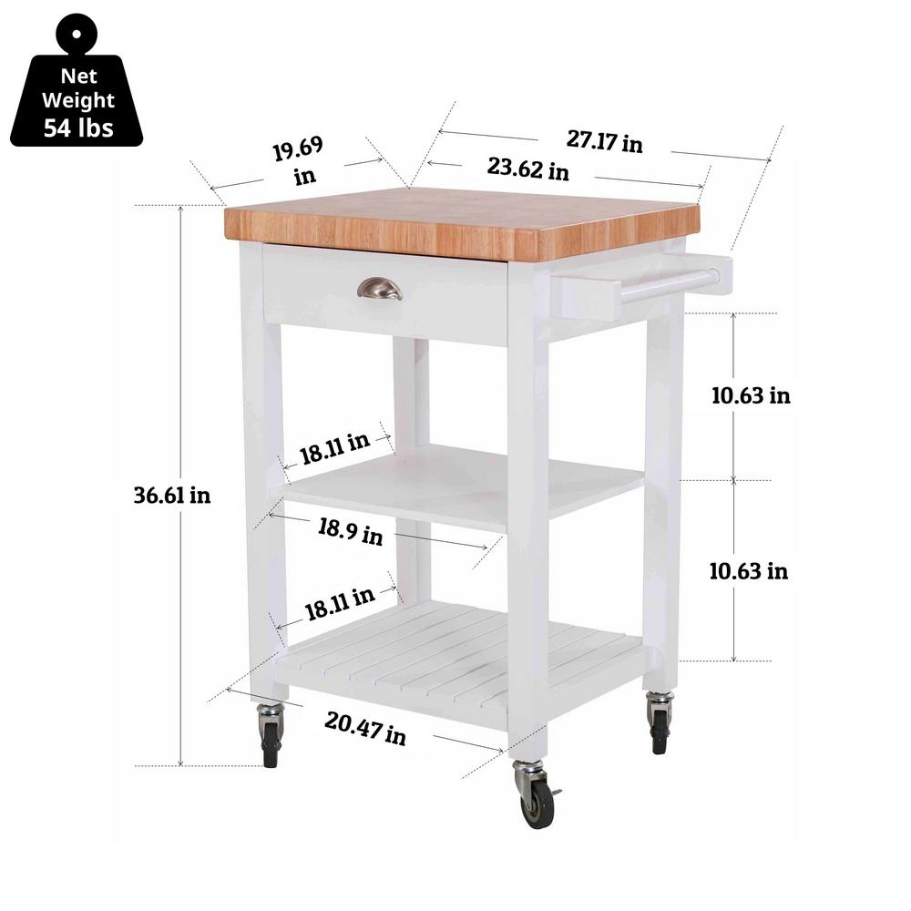 Hampton Bay Brookwood White Wood Kitchen Cart On Wheels With Hampton Bay Brookwood White Wood Kitchen Cart On Wheels With