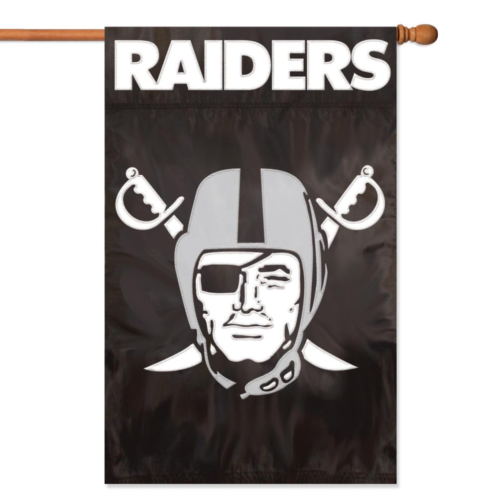 Party Animal Inc Oakland Raiders Applique Banner Flag Afra The