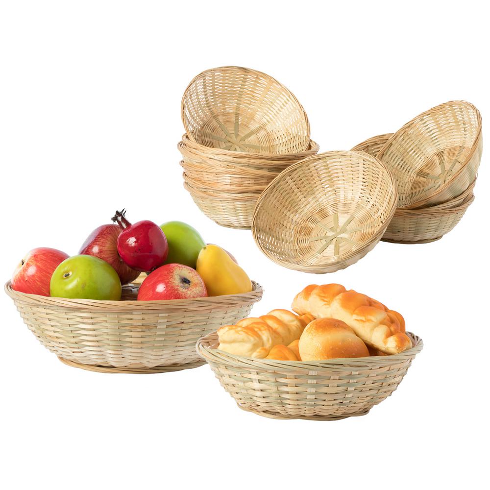 Vintiquewise Set Of 24 12 Large And 12 Small Round Bamboo Serving Wicker Bread Roll Baskets Display Tray Qi003806 L S 24 The Home Depot,Grilled Salmon Recipe