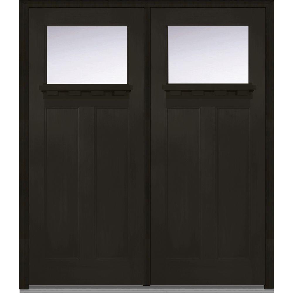 mmi door 72 in x 80 in shaker left hand inswing 1 lite clear low e