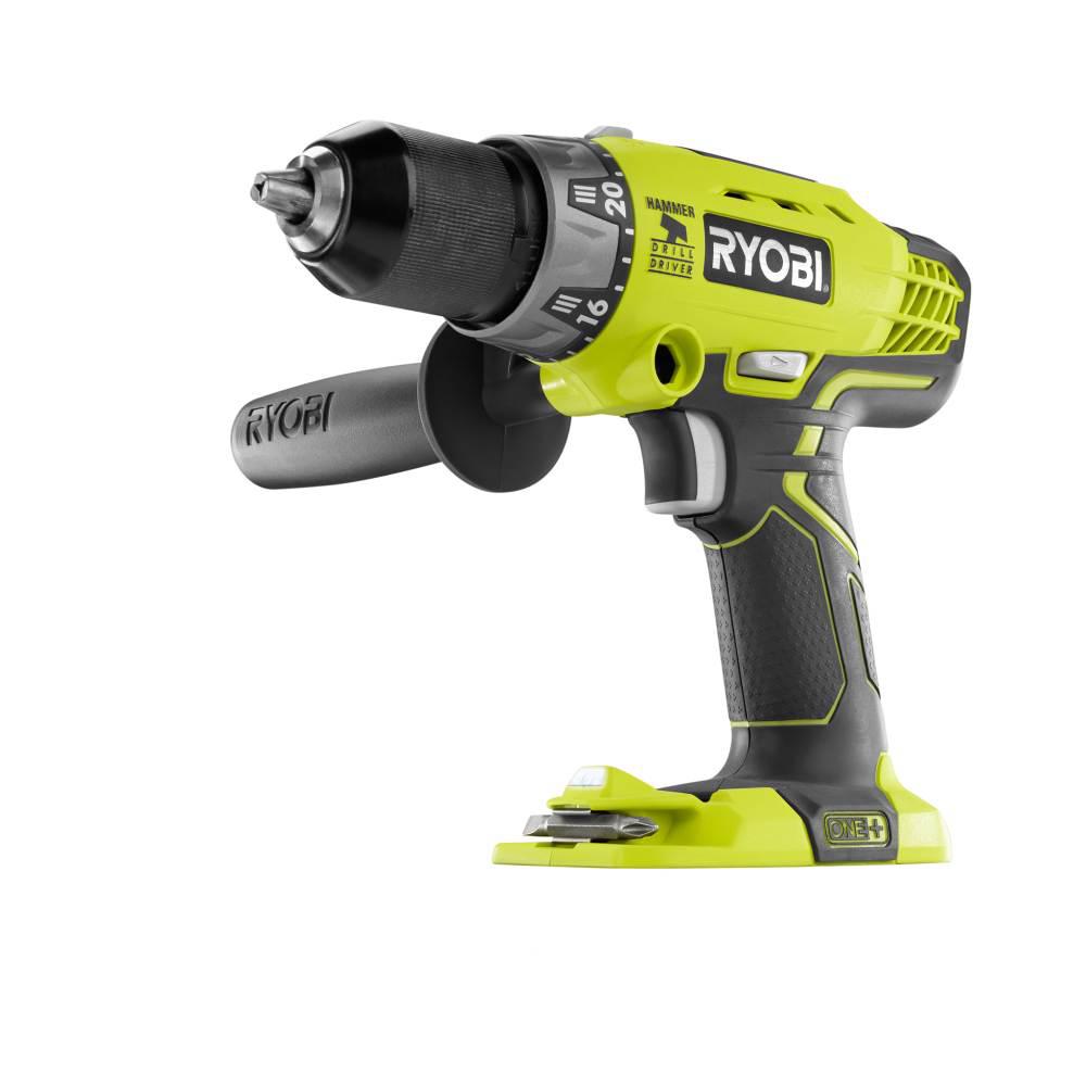 Photo 1 of ONE+ 18V Cordless 1/2 in. Hammer Drill/Driver (Tool Only) with Handle