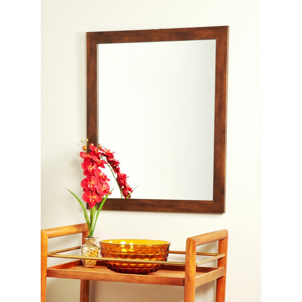 Modern Rectangle Mocha Brown Wall Mirror Bm061l The Home Depot Modern Rectangle Mocha Brown Wall Mirror