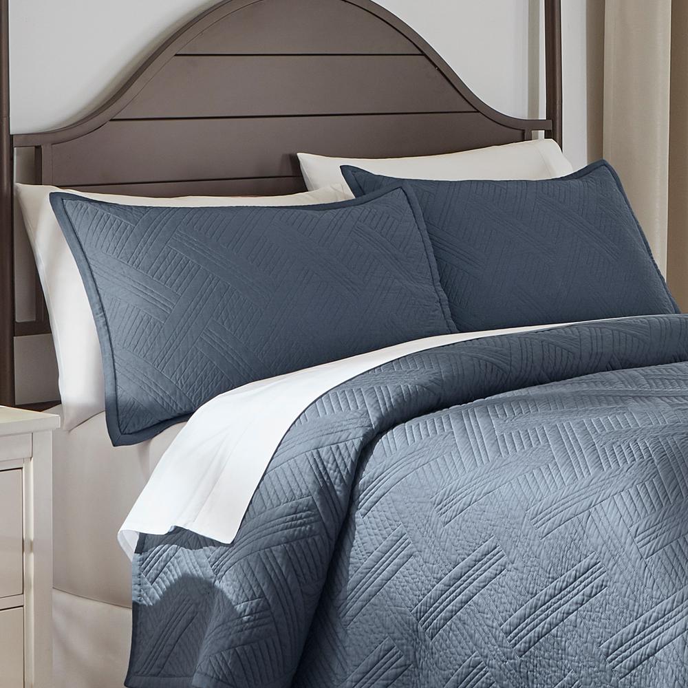 Home Decorators Collection Binghamton 3 Piece Steel Blue Solid