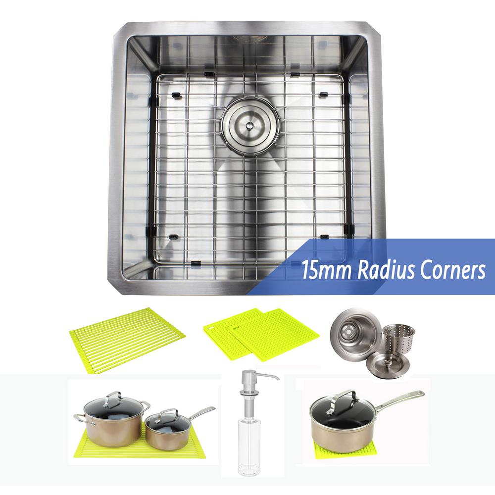 eModernDecor Undermount 16Gauge Stainless Steel 23 in. x 18 in. x 10