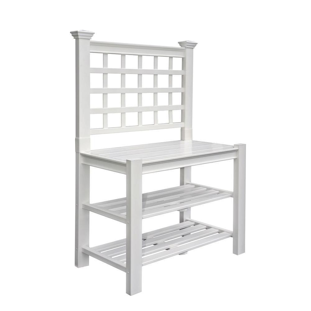 New England Arbors Burbank Potting Bench Va68219 The Home Depot New England Arbors Burbank Potting Bench