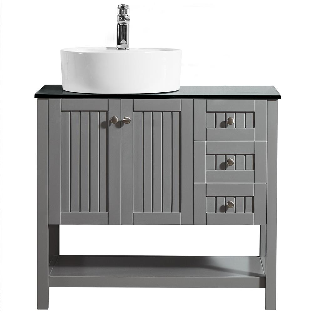 Glass Bathroom Vanities Glass Bathroom Vanities, 40 Inch Bathroom Vanity With Vessel Sink