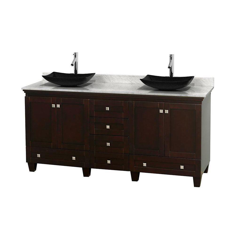 Wyndham Collection Acclaim 72 in. W Double Vanity in Espresso with