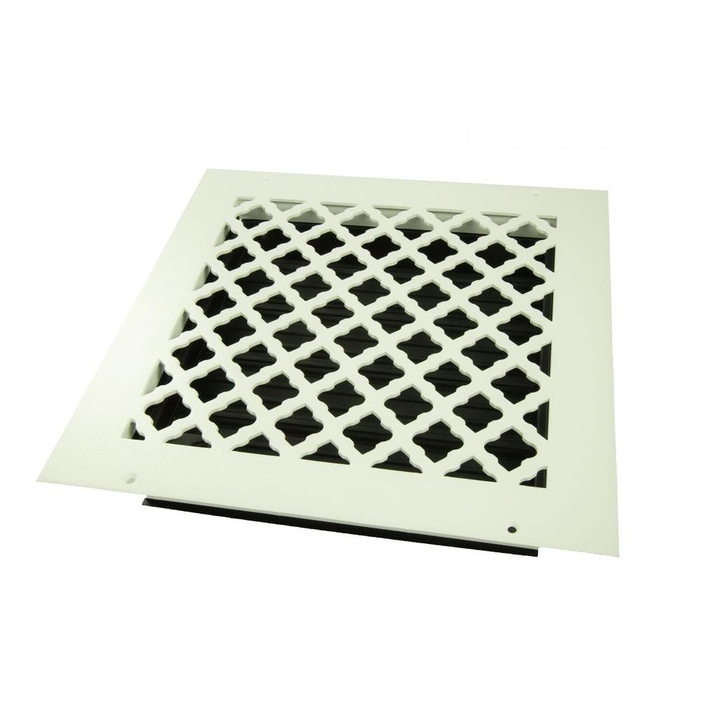 Decor Grates 6 in. x 14 in. Scroll White Painted Wall and Ceiling
