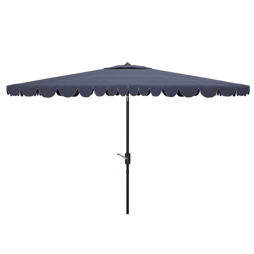 Safavieh Venice 10 Ft Market Tilt Patio Umbrella In Navy White Pat8310a The Home Depot