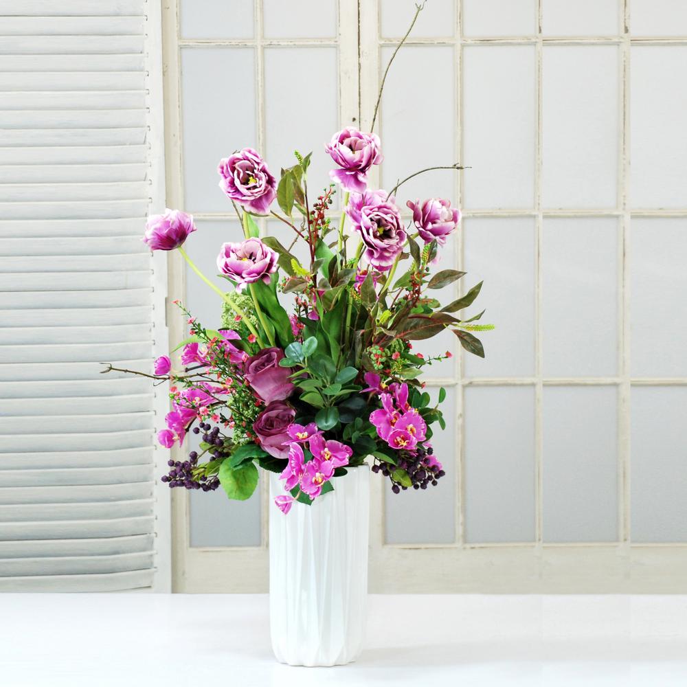 Rose And Tulip Deluxe 34 In Tall Centerpiece Pink Flowers Adp159 Rose And Tulip Deluxe 34 In Tall Centerpiece Pink Flowers Adp159 Pu The Home Depot