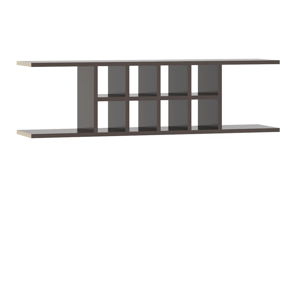 Hampton Bay Ready To Assemble 48x13 5x11 25 In Flex Wall Shelf Espresso