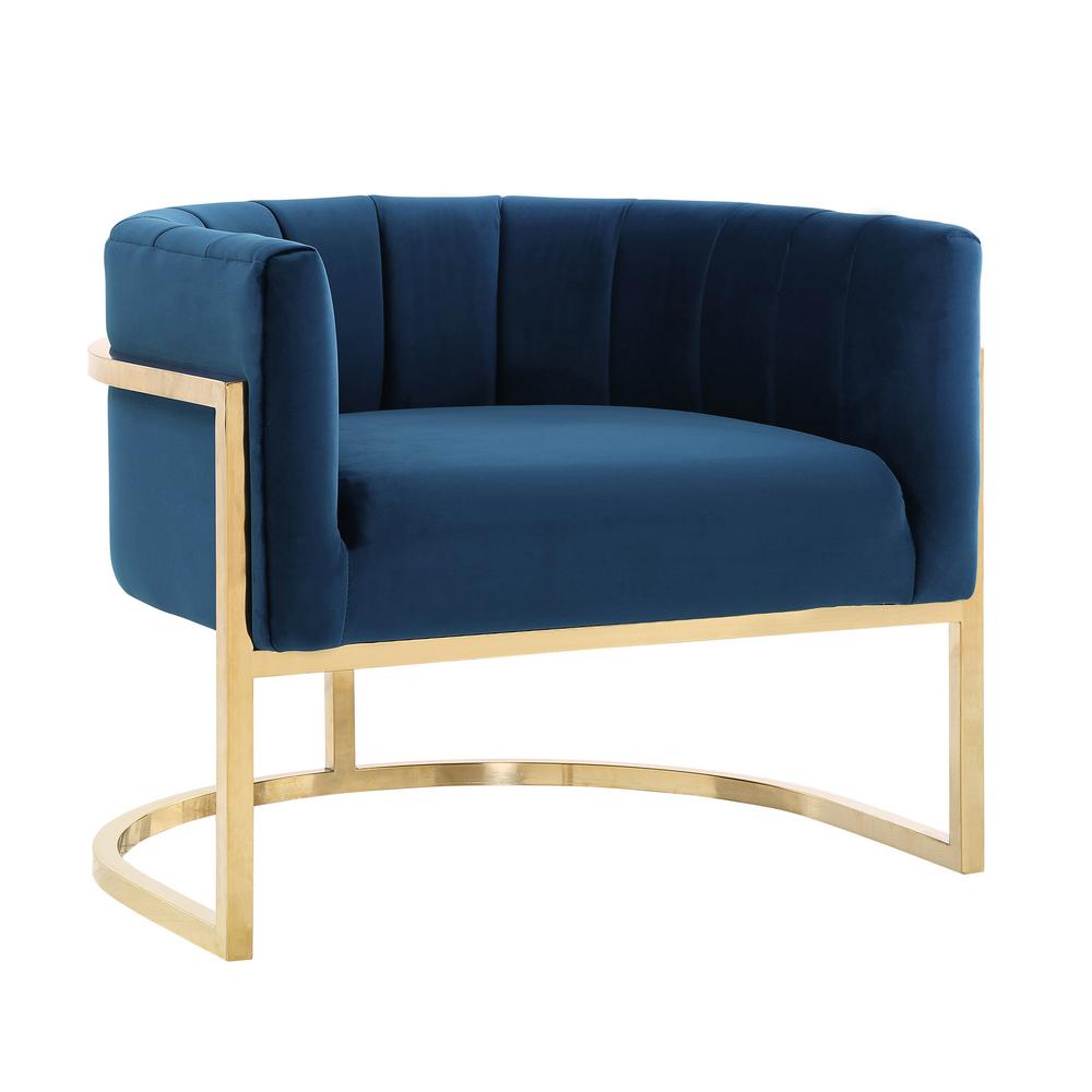 Tov Furniture Magnolia Navy Chair With Gold Base A146 The Home Tov Furniture Magnolia Navy Chair With Gold Base